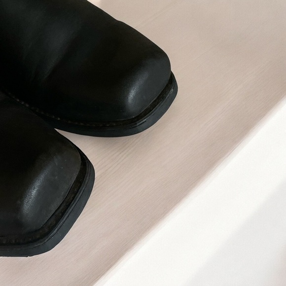 DOUBLE H Leather Motorcycle HARNESS BOOTS Black Rockbilly Grunge Bikercore … - Picture 8 of 17